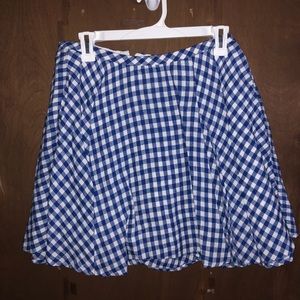 J.Crew Blue Gingham Skirt